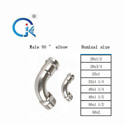 Tipo che di acciaio inossidabile un OEM maschio di accessorio per tubi della curvatura dei montaggi accetta