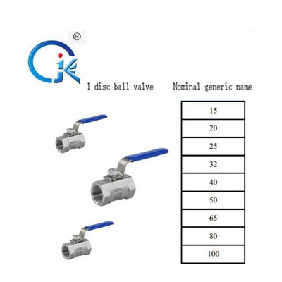 Valvola interna 1000PSI dell'acqua di acciaio inossidabile della valvola a sfera della maniglia del filo