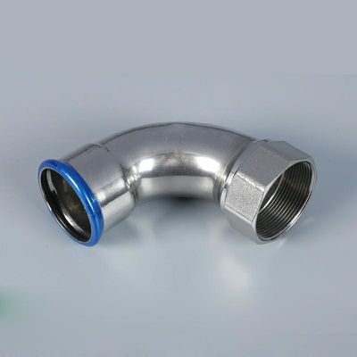 Accessori per tubi d'acciaio di ISO9001 ss, curvature di acciaio inossidabile di 90 gradi